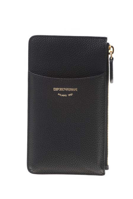 Shop EMPORIO ARMANI  Portafoglio: Emporio Armani phone case MyEA, stampa cervo, con pratiche Tasche portacarte e portamonete con zip. 
Logo serigrafato Emporio Armani in primo piano.
Dimensioni: 11 x 18 x 2,5 cm.
Composizione 100% poliestere.
Fabbricato in Cina.. Y3H244 YFW9B-80001